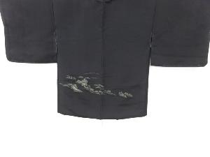 家屋に樹木模様織り出し絵羽織